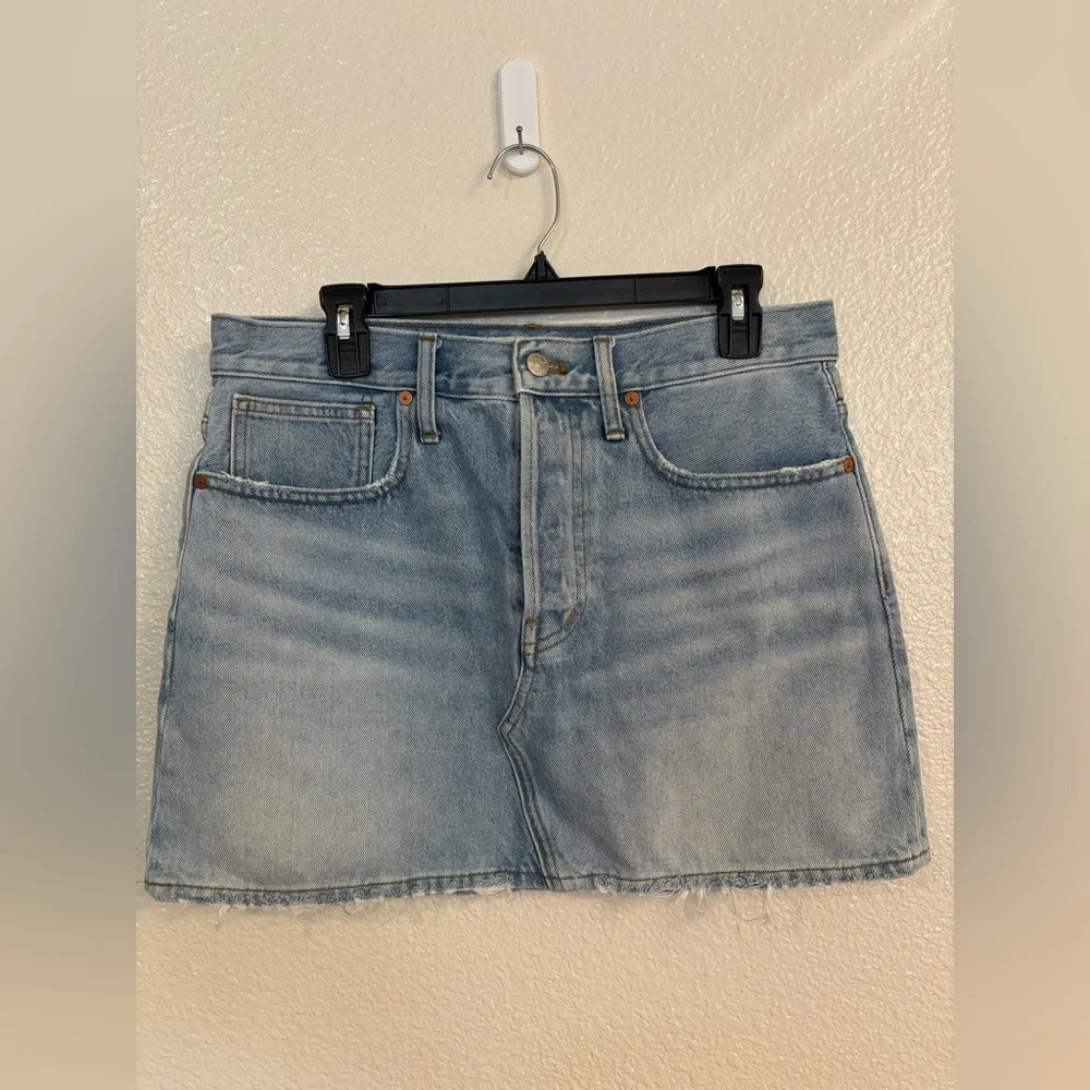MADEWELL Rigid Denim Relaxed Mini Skirt in Northdale Wash